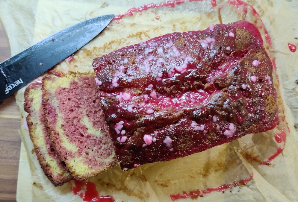 Zooming in on the Raspberry Ripple Loaf